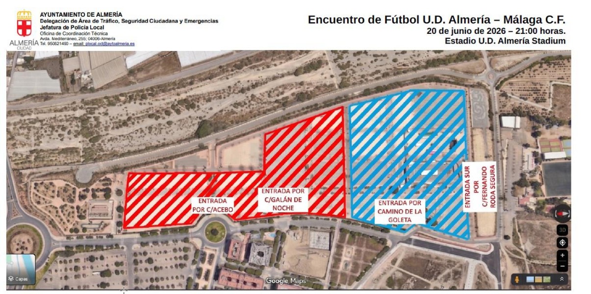 Dispositivo partido Almería Málaga